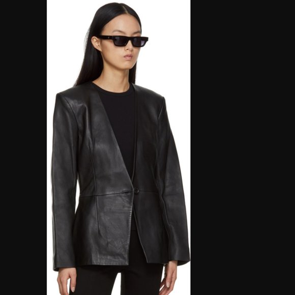 ANINE BING EVENING LEATHER BLAZER | SIZE XS - Picture 3 of 12